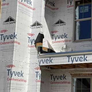 Site photo: missing flashing at balcony door